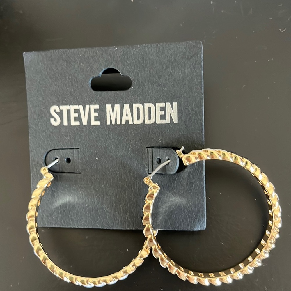 Steve Madden Golden Hoop Earrings